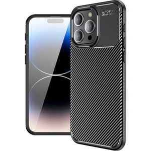 Apple iPhone 15 Pro Kılıf Karbon Koruyucu Yumuşak Silikon Nero Kapak