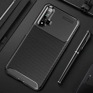 Huawei Honor 20 Kılıf Karbon Koruyucu Yumuşak Silikon Nero Kapak