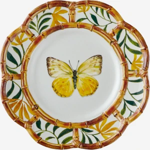 Chiara Alessi Bambu Kırmızı Melamin Kahvaltı Tabağı 23 cm