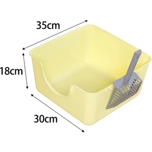 Üstü Açık Pet Çöp Tepsisi Sıçrama Önleyici Kedi Lazımlığı Yavru Kedi Küçük Orta Kediler Için Yüksek Taraflı Kitty Çöp Tavası ile Kedi Kumu Kutusu (Yurt Dışından)