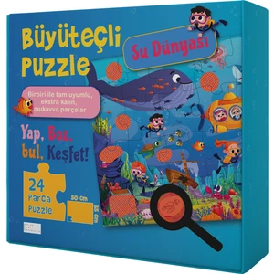 Büyüteçli Puzzle Su Dünyası 24 Parça Büyük Boy Yer Puzzle
