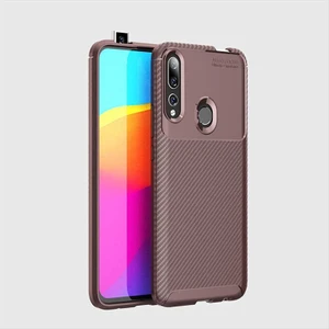 Huawei Y9 Prime 2019 Kılıf Karbon Koruyucu Yumuşak Silikon Nero Kapak