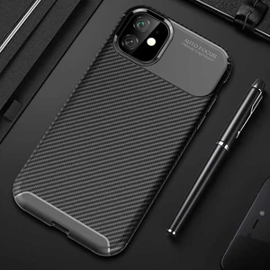 Apple iPhone 11 Kılıf Karbon Koruyucu Yumuşak Silikon Nero Kapak