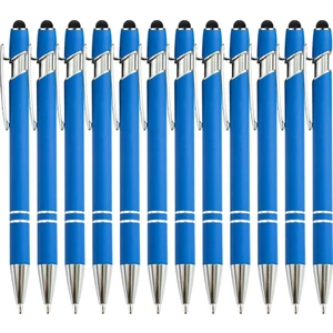 Dokunmatik Ekranlar Için Stylus Uçlu 12 Parça 2'si 1 Arada Şık Tükenmez Kalem Okul Ofisi (Yurt Dışından)