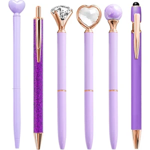 6 Parça 1.0mm Sevimli Metal Tükenmez Kalemler Kadınlar Için Ofis Okul Malzemeleri (Yurt Dışından)
