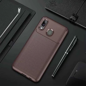 Samsung Galaxy A20 Kılıf Karbon Koruyucu Yumuşak Silikon Nero Kapak