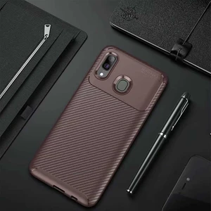 Samsung Galaxy A10S Kılıf Karbon Koruyucu Yumuşak Silikon Nero Kapak