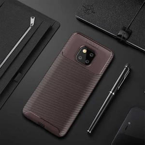 Huawei Mate 20 Pro Kılıf Karbon Koruyucu Yumuşak Silikon Nero Kapak