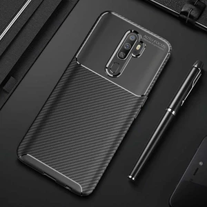 Oppo A9 2020 Kılıf Karbon Koruyucu Yumuşak Silikon Nero Kapak