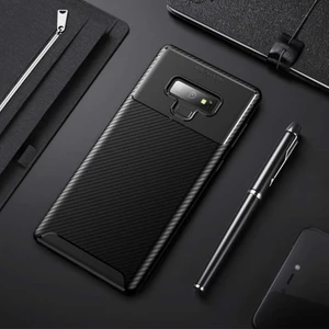 Samsung Galaxy Note 9 Kılıf Karbon Koruyucu Yumuşak Silikon Nero Kapak