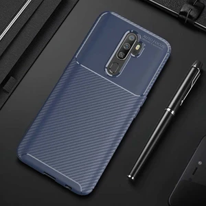 Oppo A9 2020 Kılıf Karbon Koruyucu Yumuşak Silikon Nero Kapak