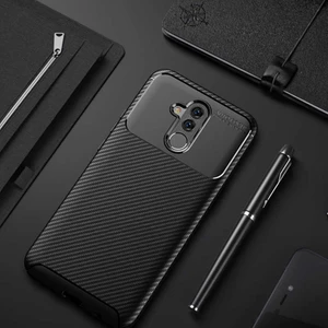 Huawei Mate 20 Lite Kılıf Karbon Koruyucu Yumuşak Silikon Nero Kapak