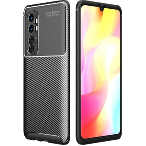 Xiaomi Mi Note 10 Lite Kılıf Karbon Koruyucu Yumuşak Silikon Nero Kapak