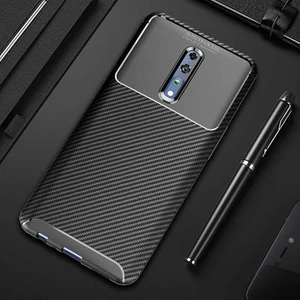 Oppo Reno Z Kılıf Karbon Koruyucu Yumuşak Silikon Nero Kapak