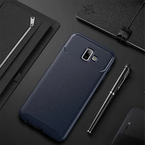 Samsung Galaxy J6 Plus Kılıf Karbon Koruyucu Yumuşak Silikon Nero Kapak