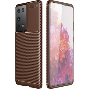 Samsung Galaxy S21 Ultra Kılıf Karbon Koruyucu Yumuşak Silikon Nero Kapak