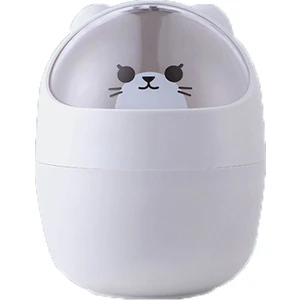 Sant Kuee  Mini Çöp Kutusu Sevimli Çöp Kutuları Masaüstü Çöp Sepeti Ofis Ev Depolama Kovası Kalem Makyaj Fırçası Organizatör B (Yurt Dışından)