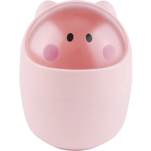 Sant Kuee  Mini Çöp Kutusu Haddeleme Kapak Masaüstü Çöp Kağıt Sepeti Masa Çöp Ev Ofis Banyo Araba Çöp Tenekesi Pembe (Yurt Dışından)