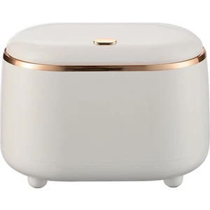 Sant Kuee  Pres Tipi Masaüstü Küçük Kapaklı Çöp Kovası, Küçük Depolama Kovası Minik Masaüstü Atık Çöp Kutusu, Beyaz (Yurt Dışından)