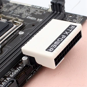 Sant Kuee  Atx 24 Pin 90 Derece Güç Fişi Adaptörü Anakart Anakart Güç Uzatma Kablosu Modüler Güç Kaynağı Kabloları Için Siyah (Yurt Dışından)