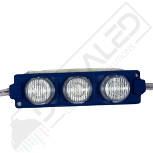 12 Volt Mavi 3 Watt 3 Lü Lensli 3030 Reklamcı Modül 10 Adet