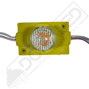 Dora Led  12 Volt Amber (Sarı) 1,5 Watt Tekli Lensli 3030 Reklamcı Modül (10 Adet)