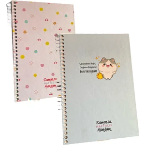 17 x 24 Spiralli Sert Kapak Zamansız Haftalık Ajandam