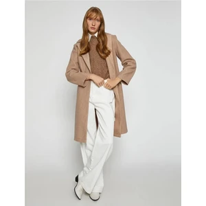 3Wak00072Ew Bej 050 Kadın Polyester Outerwear Kaban