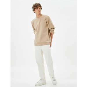 4Wam70059Mk 053 Bej Erkek Akrilik Jersey Kazak