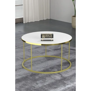 Gold Falez Orta Sehpa Terra Lüx Gold Beyaz