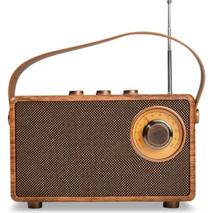 AS23 Nostaljik Şarjlı Fm Radyo, Handfree+Aux+Usb ve Tf Card Okuyuculu Mp3