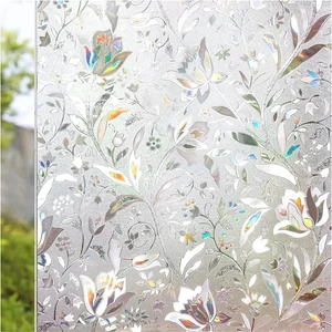 Luoditong Shop Kumral Stili 45X300CM Pencere Gizlilik Filmi Dekor Opak Yapışkan Olmayan Buzlu Pencere Etiket Vitray Streç Cam Filmi Çıkarılabilir Banyo Duş Kapısı Için (Yurt Dışından)