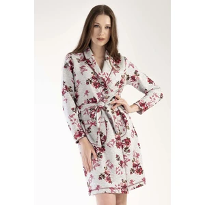 Kadın Uzun Kol Kapitone Gri Melanj Sabahlık C4T0N1303