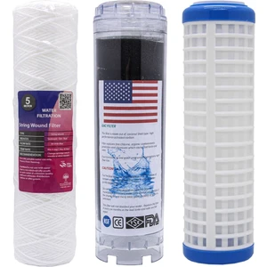 Daire Girişi Su Arıtma Cihazı Filtresi 3'lü Filtre Seti