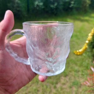 6 Kişilik Buz Görünümlü Kulplu Bardak Seti