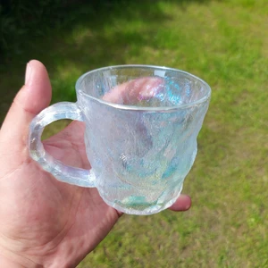 6 Kişilik Buz Görünümlü Kulplu Bardak Seti