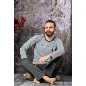 Mutlu City Erkek Penye Pamuk Regular Kalıp Sıfır Yaka Pijama Takımı A803123