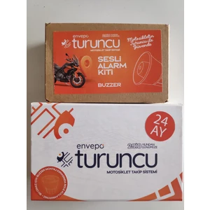 Turuncu Motosiklet Takip 24 Ay + Buzzer Alarm Siren