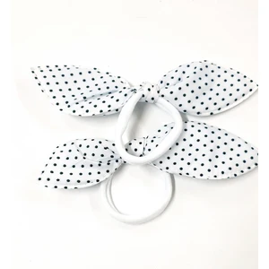 Tavşan Kulak Puantiyeli Lastikli Toka 2li