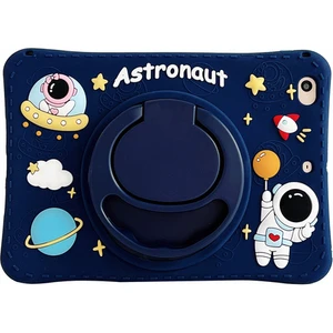 Samsung Galaxy Tab A9 Plus 10.9 Standlı ve Boyun Askılı Astronot Figürlü Çocuk Tablet Kılıf Sm- X210 X216 X218