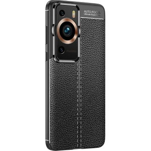 Huawei P60 Pro Kılıf Niss Deri Görünümlü Silikon