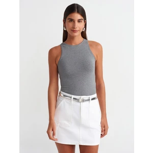 30997 Halter Yaka Top-Antrasit