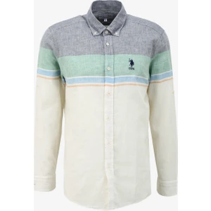 U.S. Polo Assn. Regular Fit Düğmeli Yaka Yeşil Erkek Gömlek Bruce
