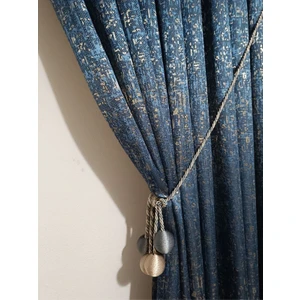 MebelPort Curtain Fon Jakar Perde Perla Desen Tek  Kanat  Sık Pileli(1 x 3)