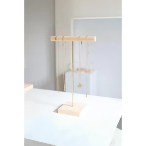 Tekli Takı Organizeri Kolye Askısı Ahşap Takı Standı Bileklik Aksesuar Düzenleyici Makyaj Stand
