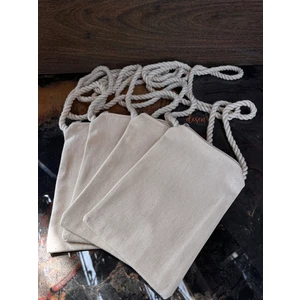 Desen Atölye Gabardin Telefon Çantası 4 Adet (14X20CM)  Pamuk Nakış, Punch ve Boyama Için Uygun