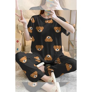 Rasa Home Wear Kısa Kollu Pijama Takımı Brownbear