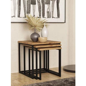 Ats Dekor Endüstriyel Tasarım 3 Lü Zigon Sehpa