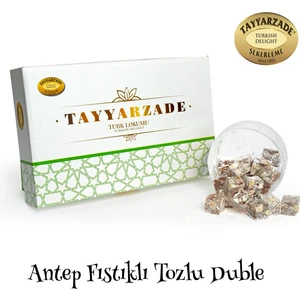 Antep Fıstıklı Çifte Kavrulmuş Lokum Pudra Şekerli 1 kg