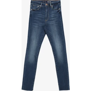 North Of Navy Normal Bel Skinny Paça Skinny Fit Indigo Kadın Denim Pantolon I-